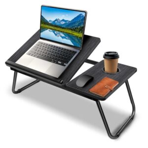 Foldable Laptop Desk with Cup Holder & Phone Stand