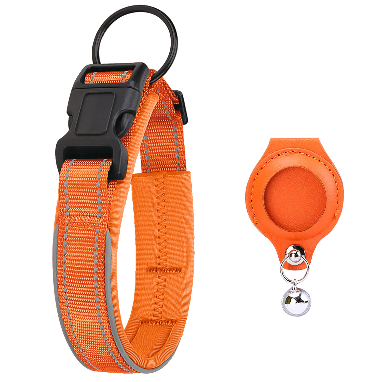 Premium AirTag Dog Collar – Protective Leather GPS Tracking Collar - Image 2