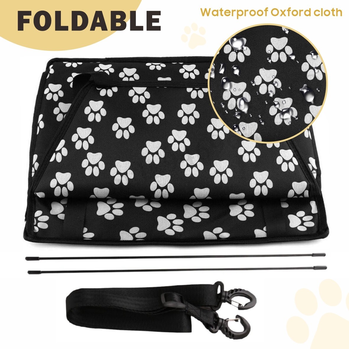 Premium Dog Car Booster Seat with Safety Tether - Image 5